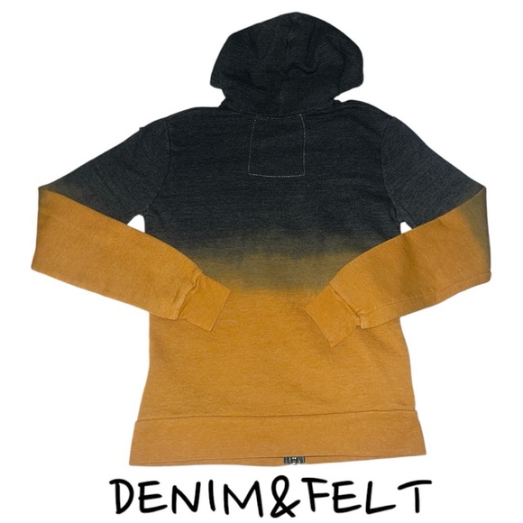 Aviator Nation Unisex FADED BOLT EMBROIDERY HOODIE | NUGGET GOLD // CHARCOAL 🖤 - Picture 13 of 16